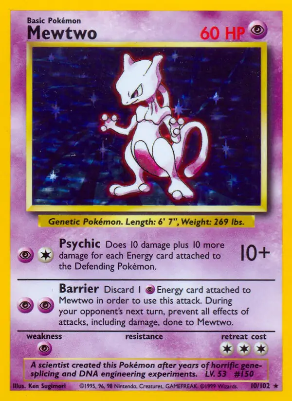 PokeDATA - Check current Pokemon card values for Mewtwo Holo 10!